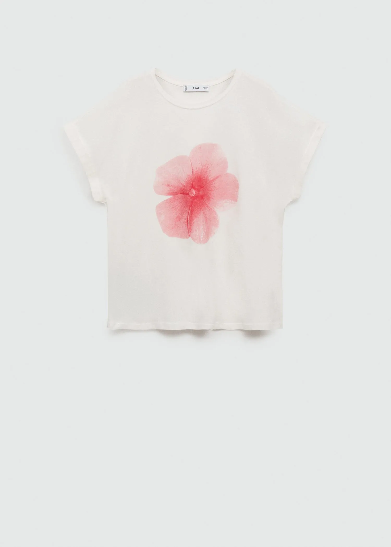 Printed cotton-blend T-shirt