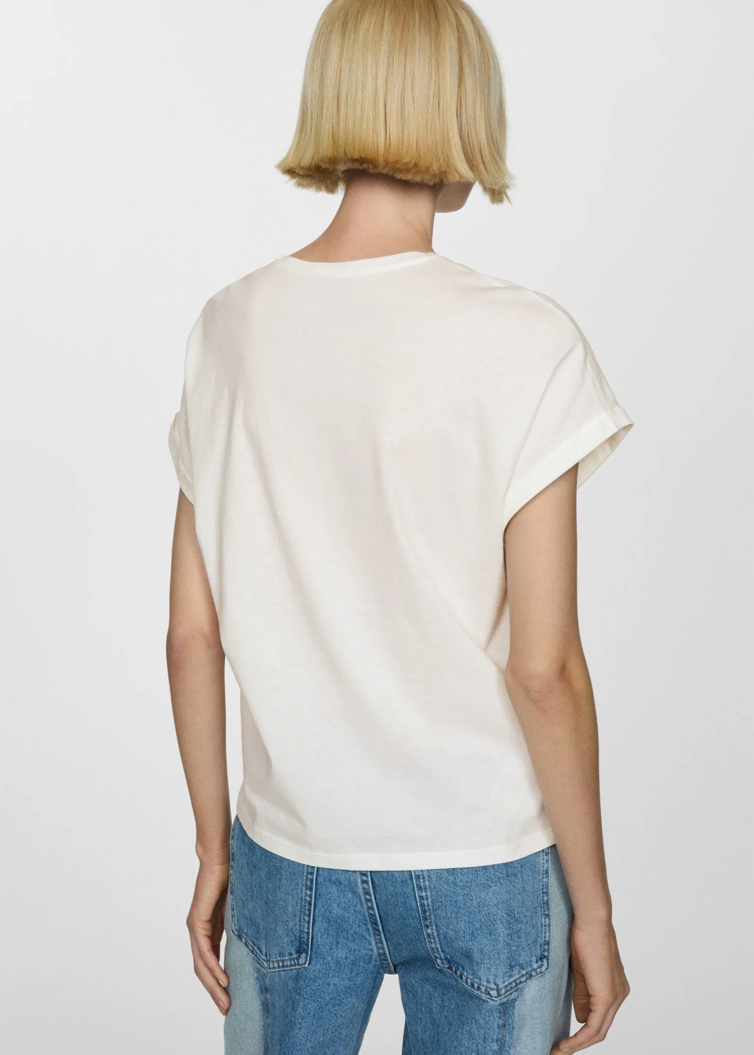 Printed cotton-blend T-shirt