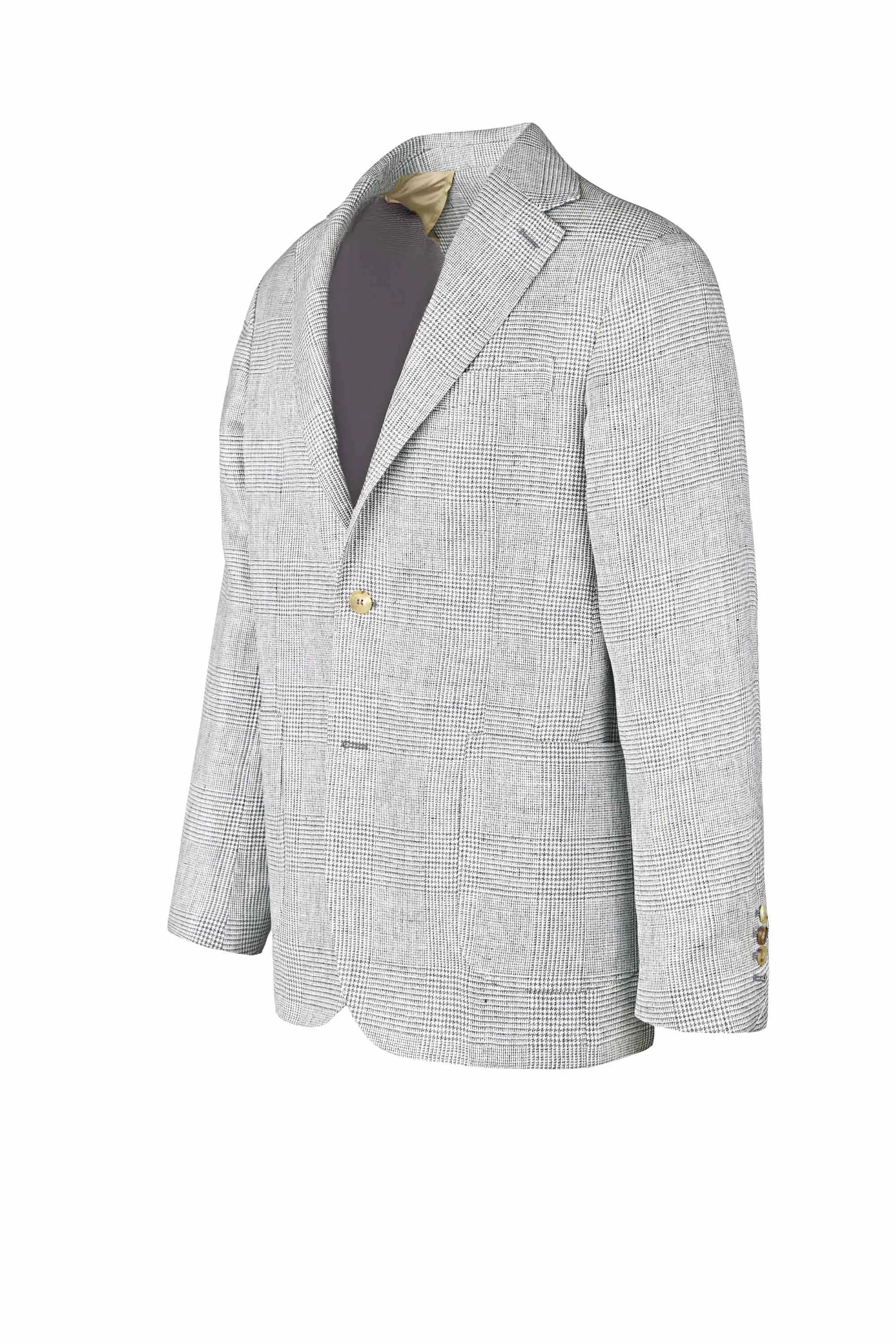 Pure Linen Prince-of-Wales Blazer