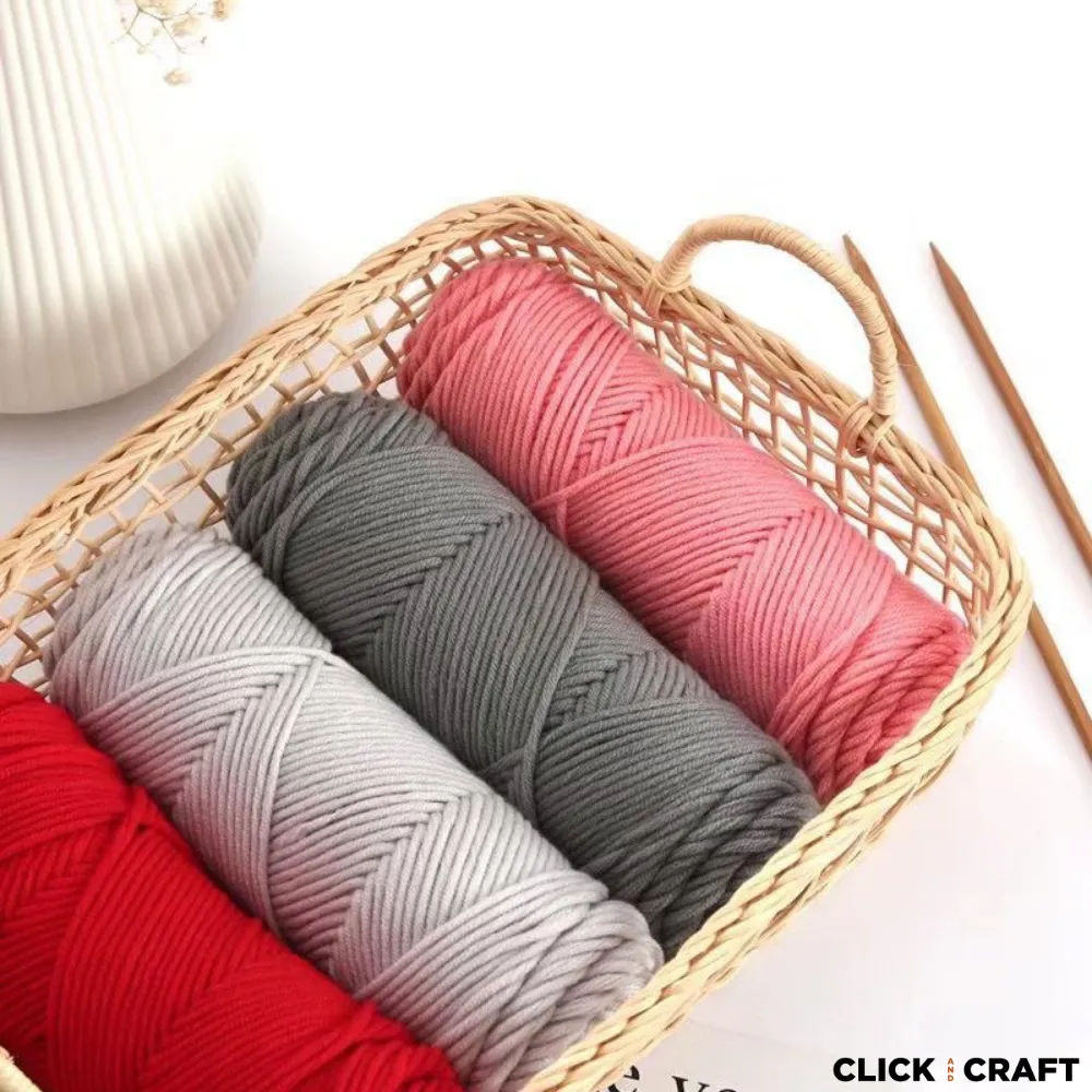 Royal Blue Knitting Cotton Yarn | 8-ply Light Worsted Double Knitting