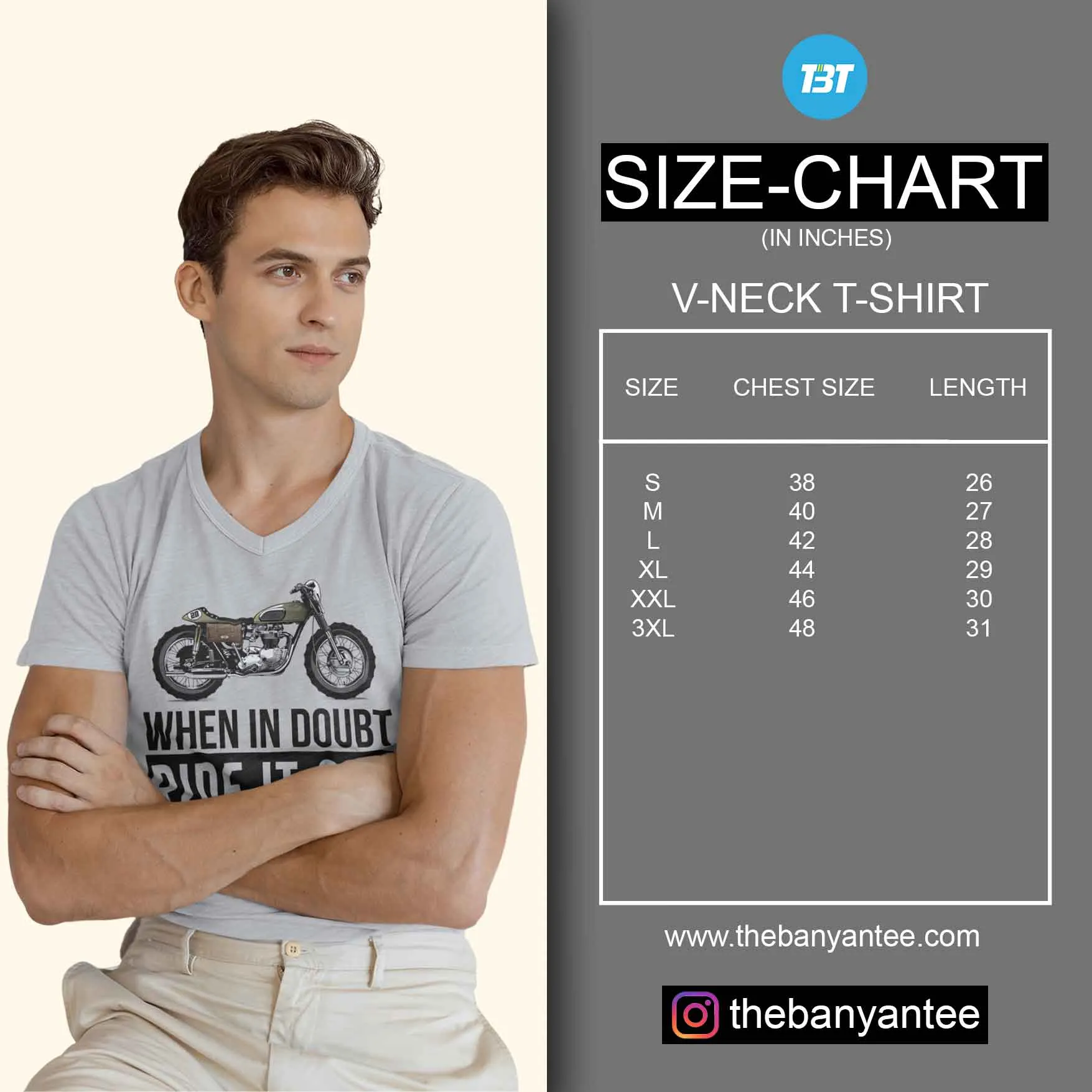 Royal Blue V-neck T shirt