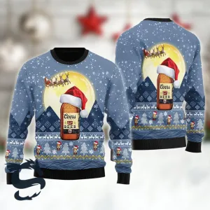 Santa Claus Sleigh Coors Banquet Ugly Sweater