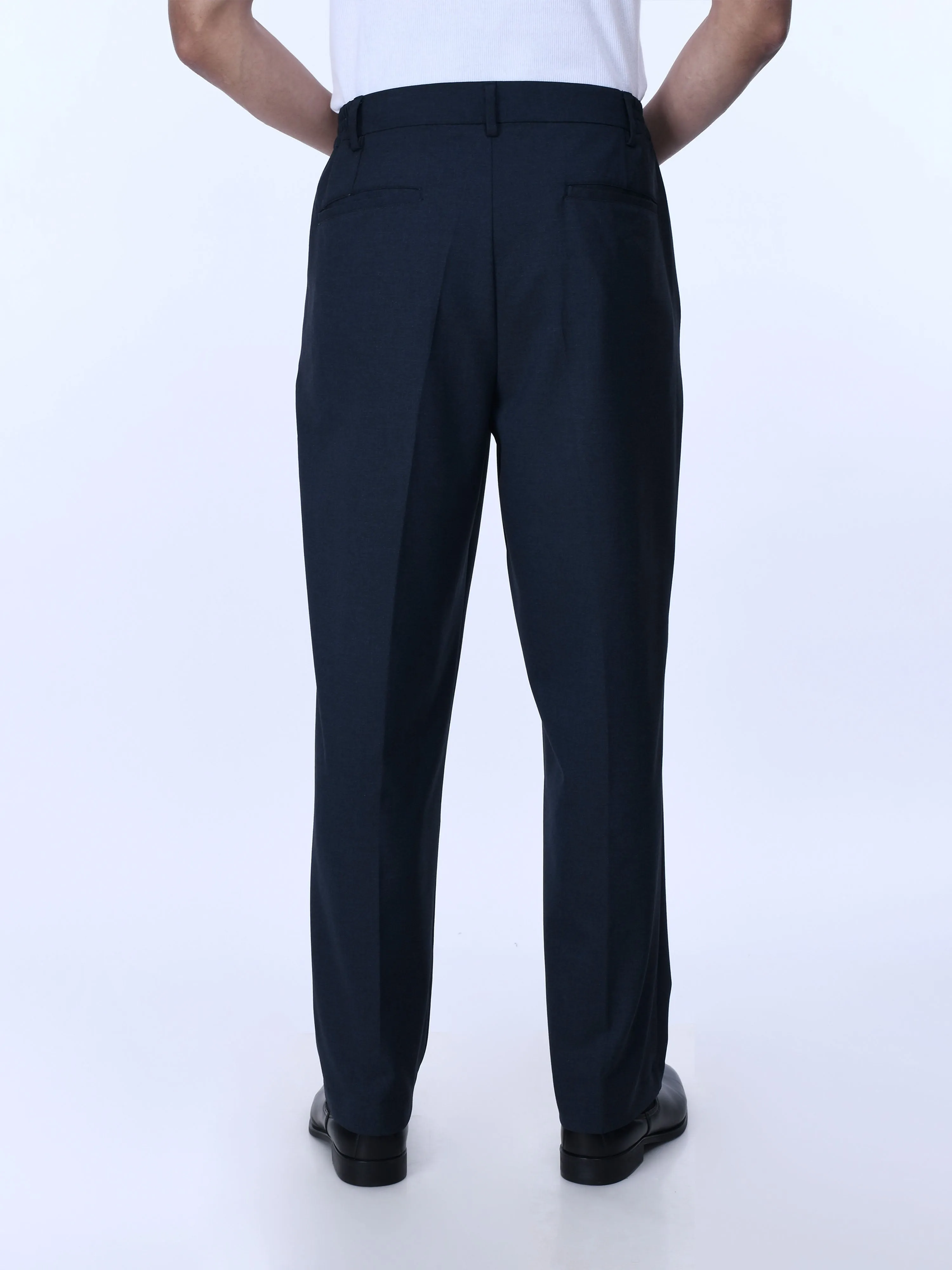 Soft Miracle Navy Relaxed Trousers