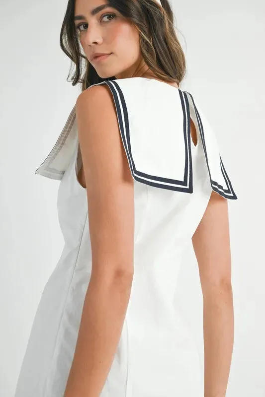 Square Sailor Collar Mini Dress