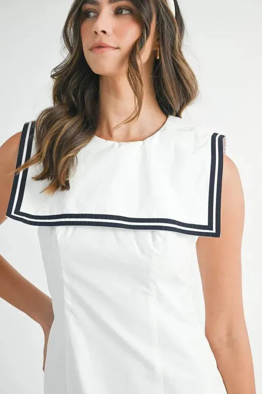 Square Sailor Collar Mini Dress