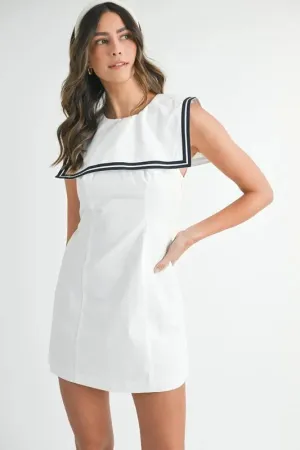 Square Sailor Collar Mini Dress
