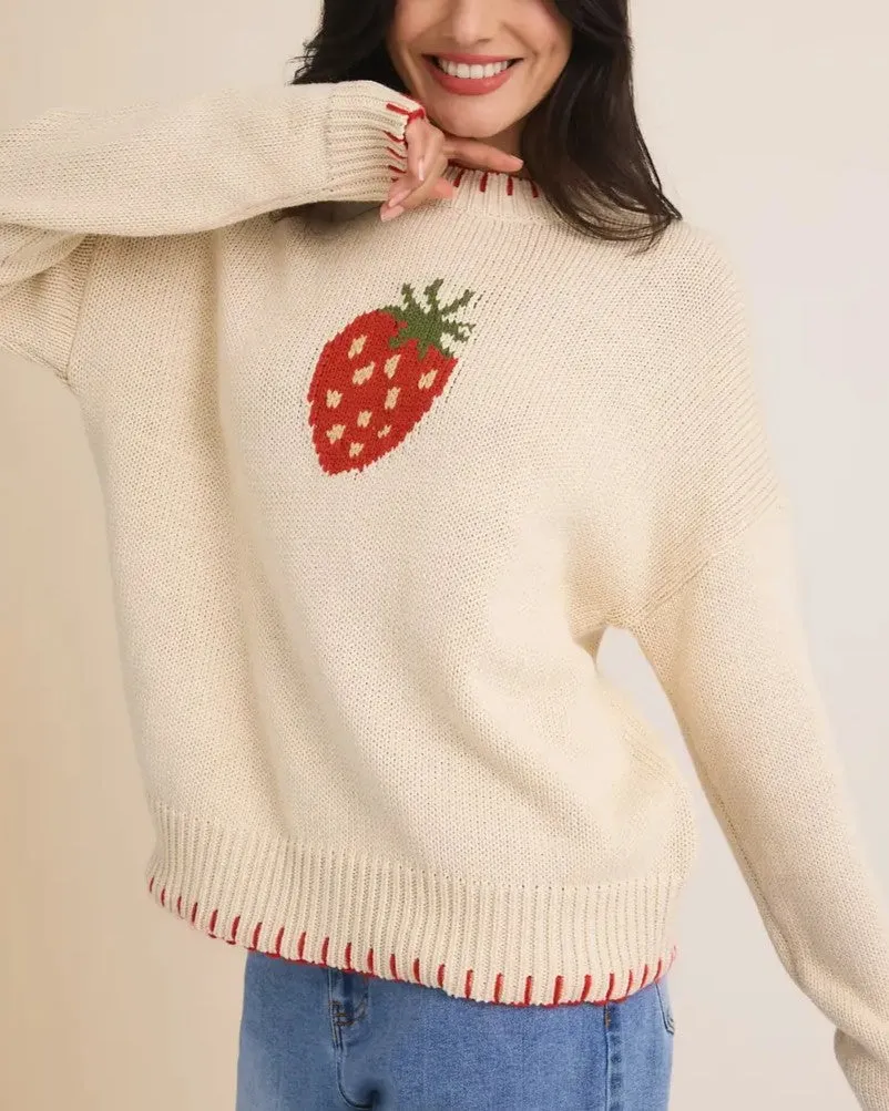 Strawberry Sweater - Ivory