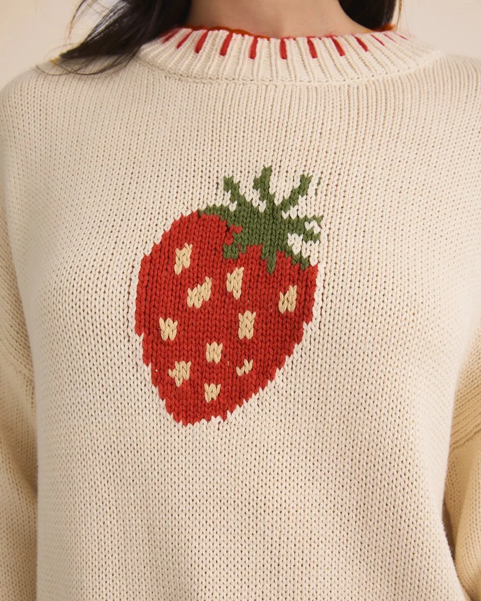 Strawberry Sweater - Ivory