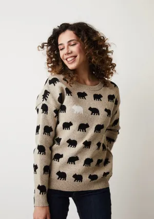 TAUPE BEAR NAKED CANADIAN SWEATER