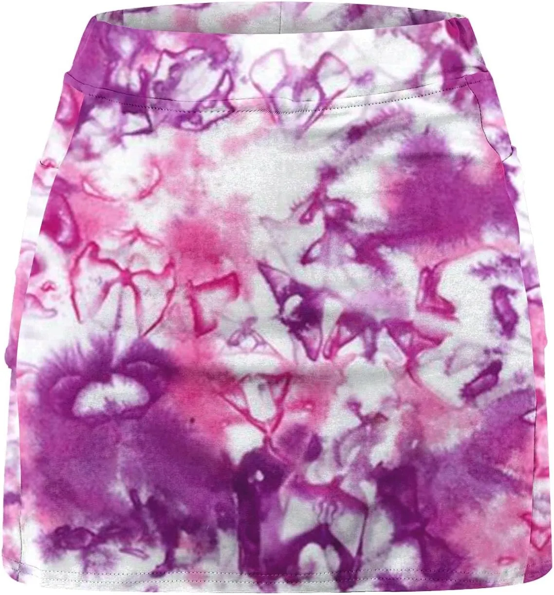 Tennis Mini Skirts for Women Summer Tie Dye Stretch Golf Skorts Lounge Workout 2 in 1 Preepy Short Sports Leggings Plus Size