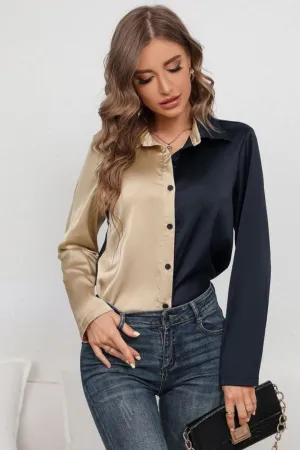 TONE SATIN SHIRT
