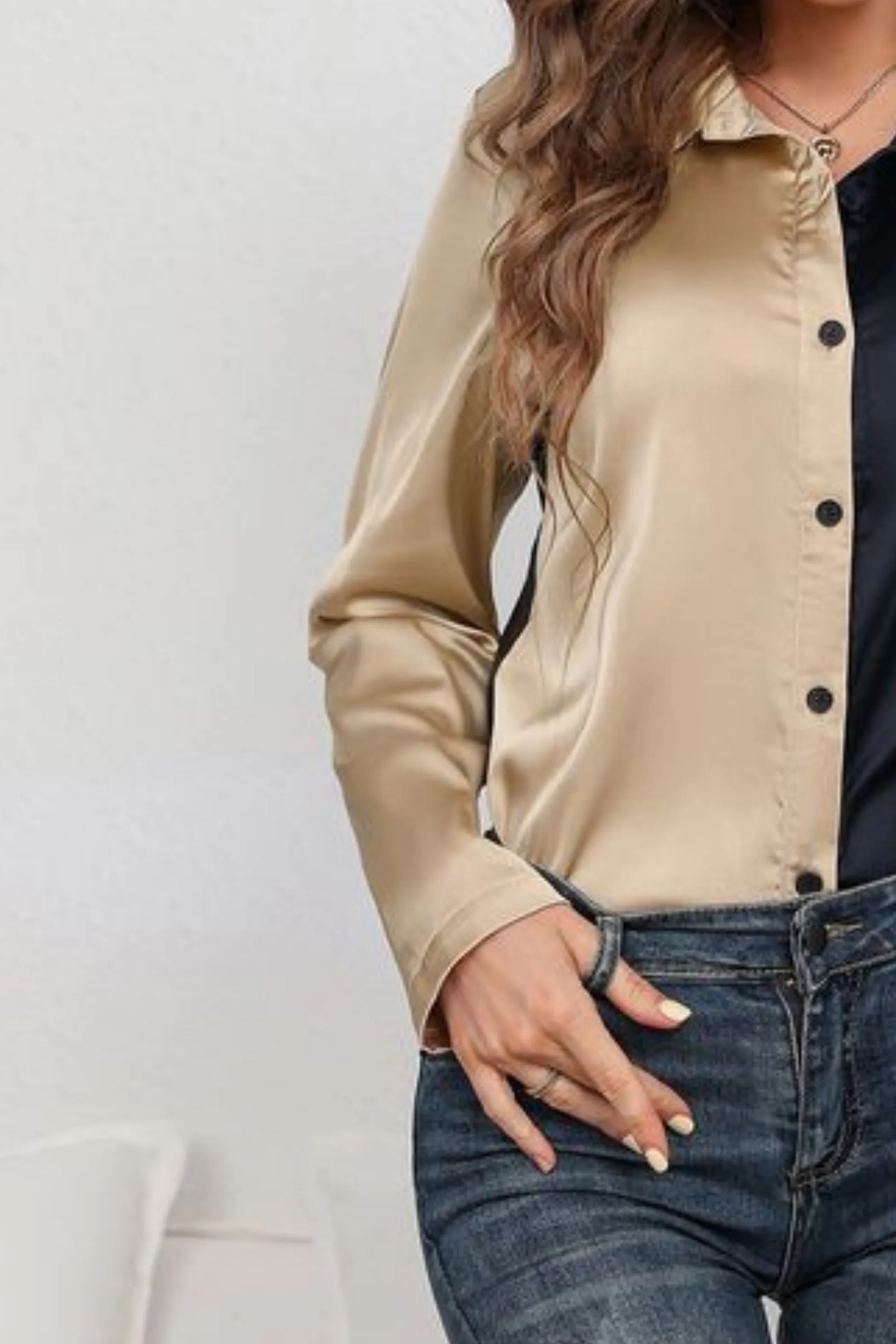 TONE SATIN SHIRT