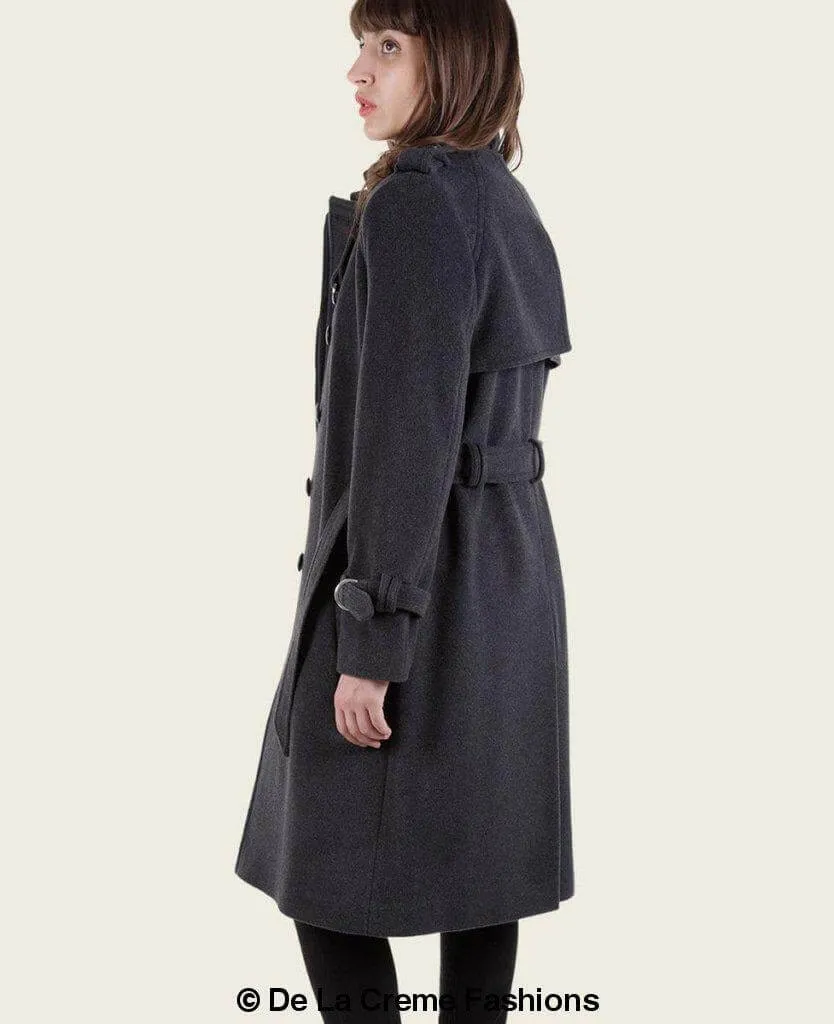 VENTURA - Tailored Stylish Collarless Trench Coat