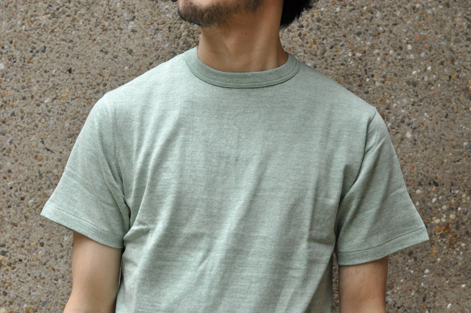 Warehouse 5.5oz Heather Athletic Loopwheeled Plain Tee (Green)