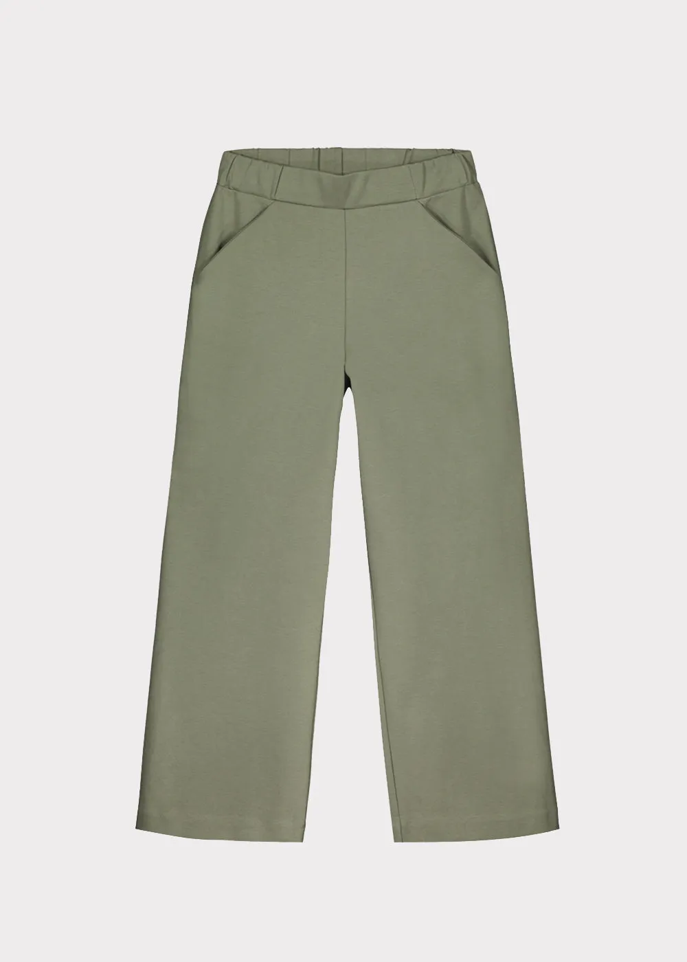 Wide Leg Long Trousers Salvia