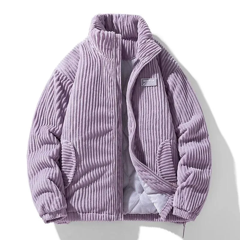 Winter Corduroy Parka Jacket for Men – Stylish & Warm Autumn Puffer