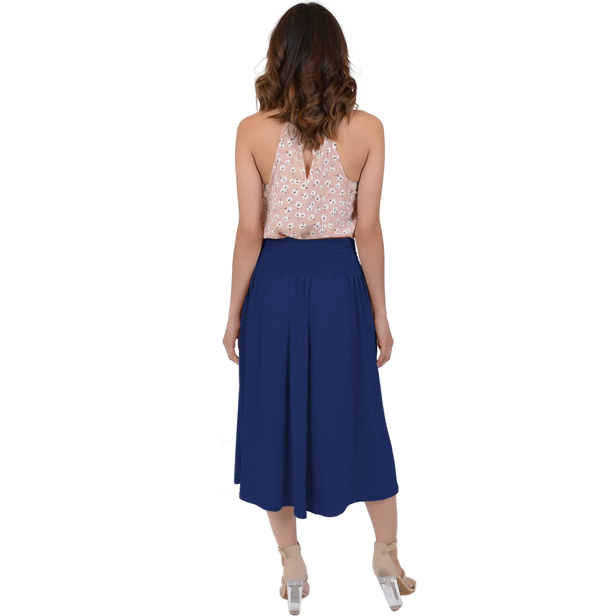 Womens Midi Pocket Skirt