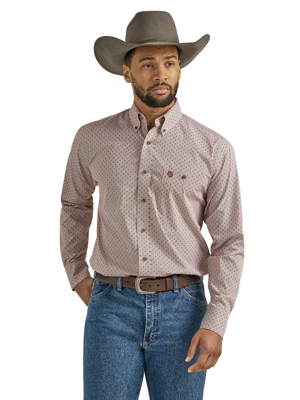 Wrangler Men's George Strait Pocket Red Shirt