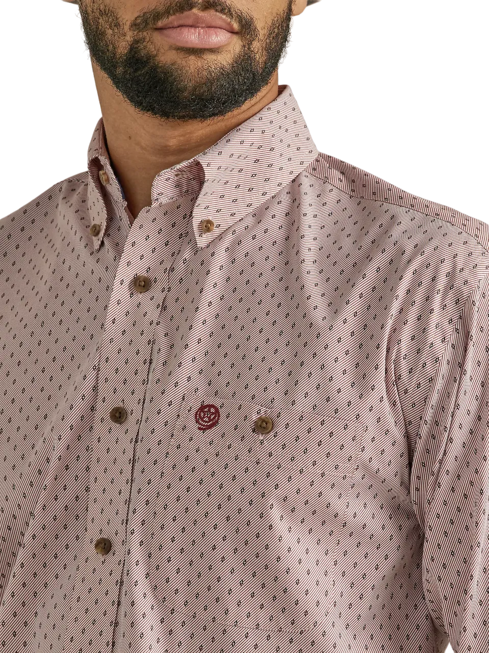 Wrangler Men's George Strait Pocket Red Shirt